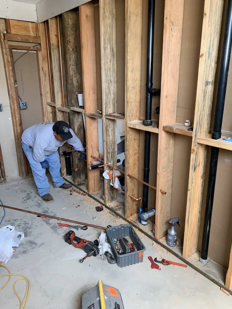 Commercial rough-in plumbing for Trenchless Sewer Repair in Moraga